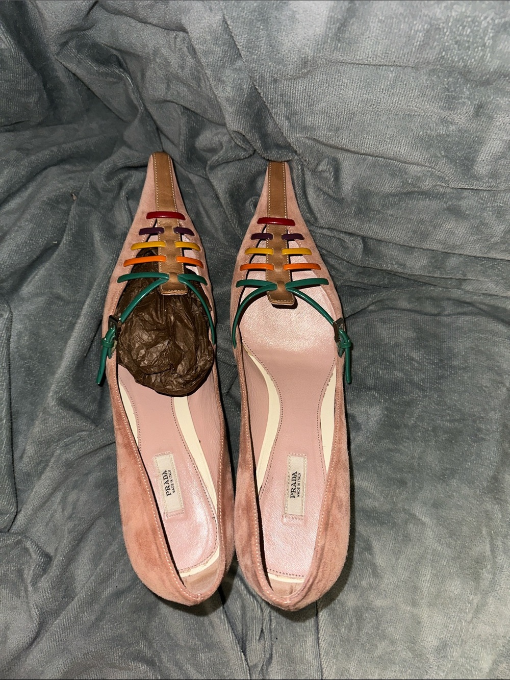 Vtg 1990-2000 dress suede pumps. Well maintained. Sz. 39.5. US. 8. Made in Italy - Picture 6 of 6